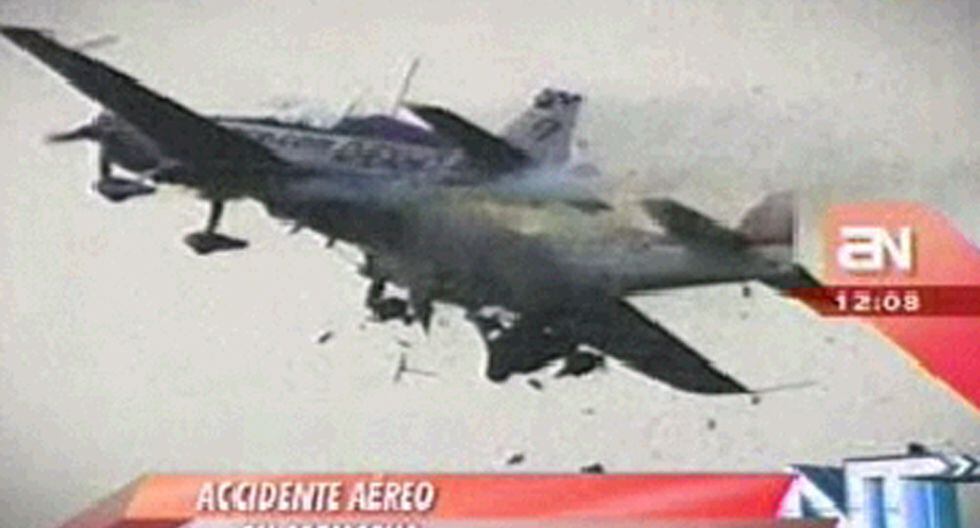 Actualidad Graban precisos momentos del choque de dos aviones
