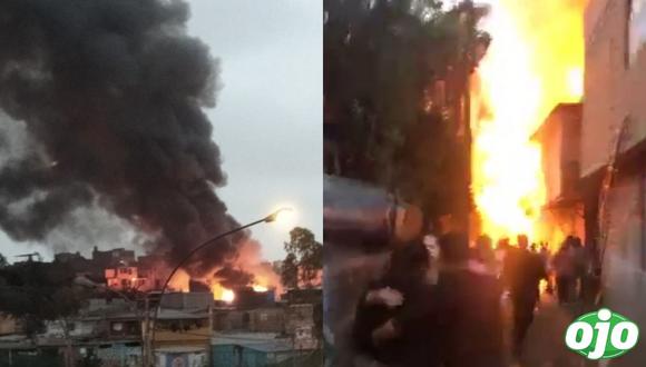 Alarma en el Rímac: reportan gran incendio en la zona de Cantagallo | VIDEO