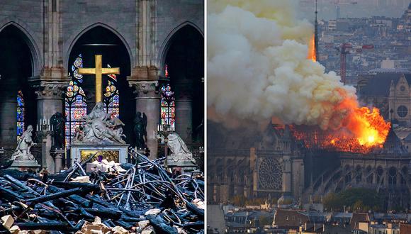 Cruz y altar quedaron intactas tras voraz incendio en la catedral de Notre Dame (FOTOS)
