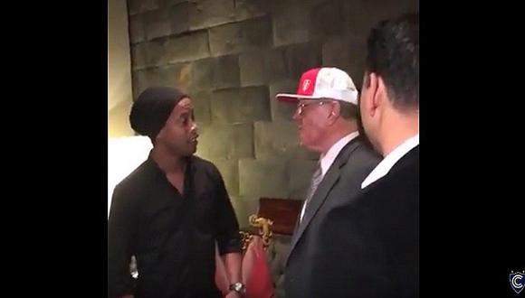 Ronaldinho Gaúcho y PPK se encontraron en Cusco y esto sucedió [VIDEO]
