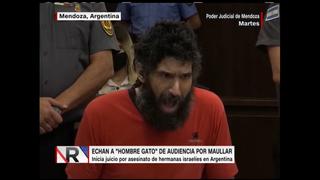 Argentina: “Hombre gato” fue retirado de su audiencia por asesinato porque no dejaba de maullar