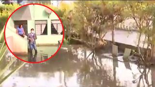 El Agustino: varias viviendas afectadas en la Urb. Manzanilla tras aniego de agua potable | VIDEO 