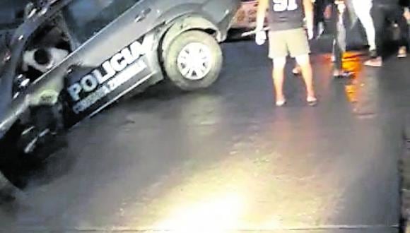 Tumbes: el conductor del patrullero policial habría perdido el control de la unidas por exceso de velocidad. (Foto: Captura de Video)