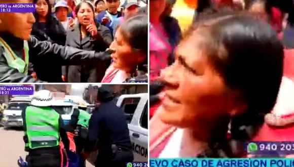 Señora agarra a cachetadas a policía y cuatro agentes tuvieron que neutralizarla (VIDEO)