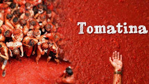 La tomatina, la batalla de verduras  en España