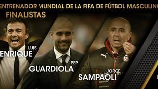 Luis Enrique, Jorge Sampaoli y Pep Guardiola nominados al mejor entrenador del 2015