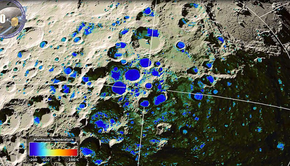 ​Ciencia confirma la existencia de hielo en ambos polos de la Luna