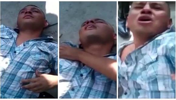 Delincuente roba celular y minutos después finge atropello para no ser detenido (VIDEO)