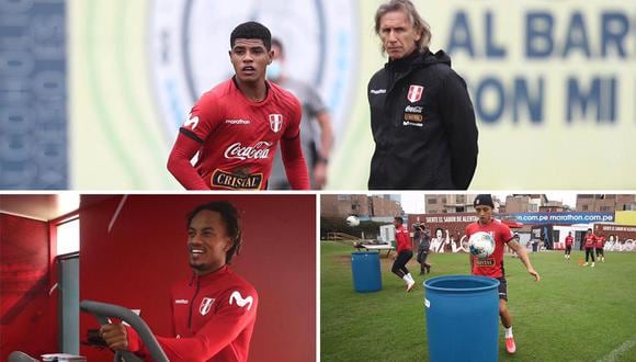 André Carrillo, Yoshimar Yotún y Wilder Cartagena ya entrenan con la selección peruana. (Foto: FPF)