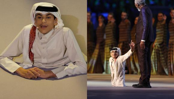 El influencer Ghanim Al Muftah en la ceremonia de inauguración del Mundial Qatar 2022. (Foto: AFP).