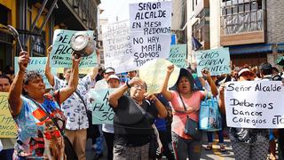 Comerciantes se oponen al cierre de Mesa Redonda y marchan a la MML (VIDEO Y FOTOS)