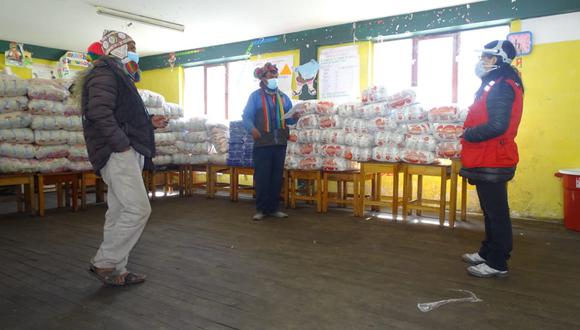 Cusco: 1400 toneladas de alimentos se entregaron a más de 23 mil familias vulnerables (Foto: Qali Warma).