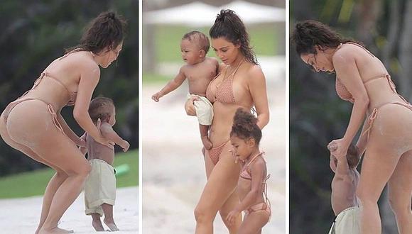 ​Kim Kardashian luce cuerpazo en la playa al bajar 31 kilos [FOTOS]