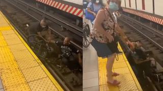 Metro de Nueva York estuvo a punto de aplastar a un hombre en silla de ruedas | VIDEO