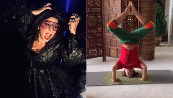 Alejandra Guzmán genera distintas reacciones con sus posturas de yoga. (Foto: Captura Instagram)