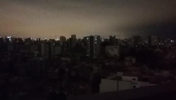 Apagón en Lima (Foto: Gian Franco Zelaya/Twitter)