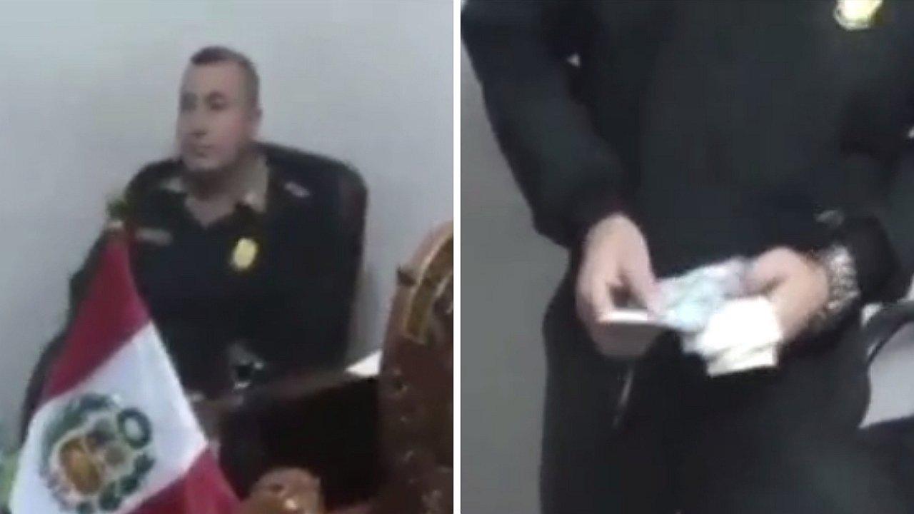 Detienen a policía por cobrar más de 1500 soles a colega para no cambiar su lugar de trabajo (VIDEO)