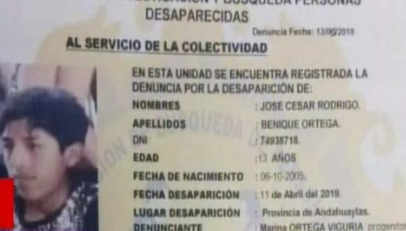 Reportan desaparición de un niño de 13 años en Andahuaylas (VIDEO)