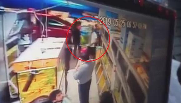 Ladrón roba costosa pecera de tienda en el centro de Chimbote | VIDEO 