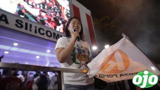 Keiko Fujimori confía en revertir resultados: “cuando el JNE revise las irregularidades nos darán la razón”