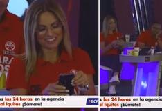 Karina Rivera se “distrae” con su celular y Jorge Benavides le hace “roche” en plena Teletón 2019