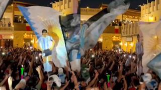 Selección de Argentina: el espectacular banderazo de los hinchas en las calles de Doha a pocas horas del partido frente a México
