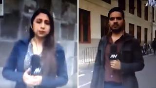 Reportera cree que no está en vivo y suelta tremenda lisura al preguntar por su compañero (VIDEO)