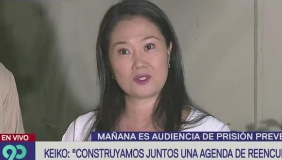 Keiko Fujimori pide al presidente Martín Vizcarra "un reencuentro de paz sin condiciones" 