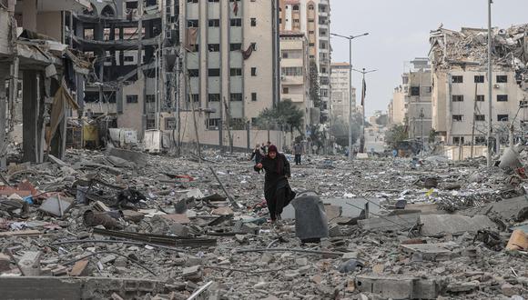 Barrios enteros fueron destruidos por últimos bombardeos en Gaza.