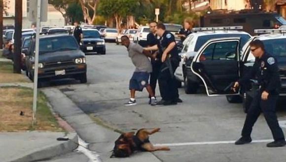 Policía balea a perro que defendía a su dueño [VIDEO] 