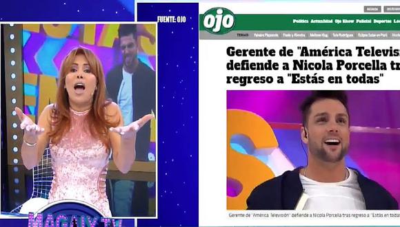 ​Magaly Medina contra retorno de Nicola Porcella: "En América alcahuetean todo" │ VIDEO