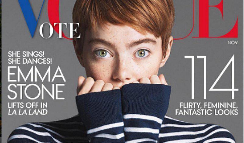 Emma Stone luce irreconocible en la nueva portada de Vogue