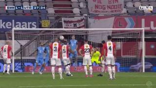 El golazo de tiro libre de Miguel Araujo apara el empate 1-1 del FC Emmen vs. Utrecht | VIDEO