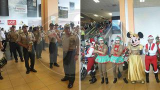Banda de la PNP sorprende a turistas con huayno y villancicos en el aeropuerto Jorge Chávez