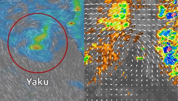Ciclón de características tropicales no organizado "Yaku" se desarrolla frente al mar peruano. Foto: Senamhi