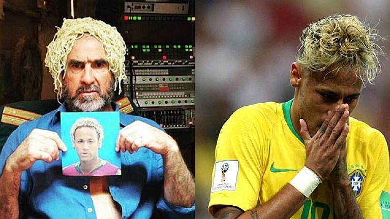 ​Éric Cantona se burla de Neymar con peinado de fideos en la cabeza
