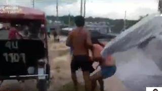 Sujeto jalonea, golpea y arrastra a su pareja en plena calle (VIDEO)