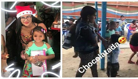 Thamara Gómez realiza chocolatada para los niños por Navidad (FOTOS)