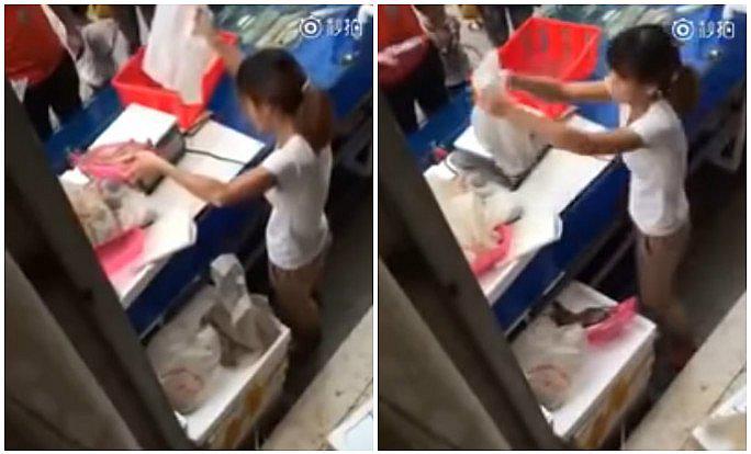 YouTube: vendedora de pescado es captada haciendo esto en pleno mercado (VIDEO)