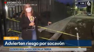 Camarógrafo cae a socavón durante transmisión y reportera grita de la desesperación | VIDEO