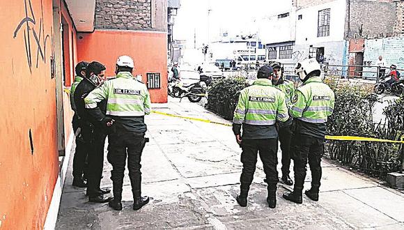 Un delincuente muerto de un balazo deja operativo en el Cercado de Lima