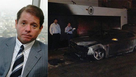 Julio Rodríguez Delgado: Auto de conocido abogado se incendia cerca a embajada [FOTOS]