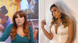 Magaly Medina arremete contra la recién casada Aída Martínez: “Es la primera vez que veo una novia tan amargada”