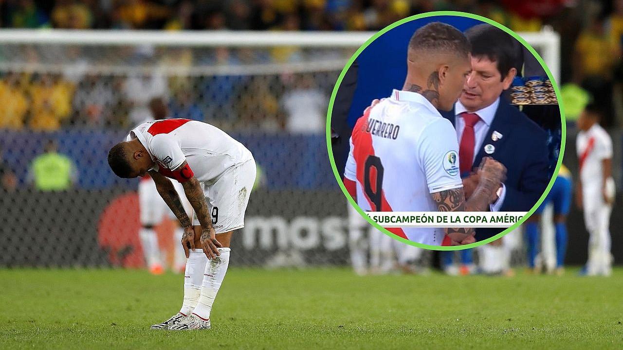 Paolo Guerrero no dejó que le colocaran la medalla de plata tras perder ante Brasil | VÍDEO