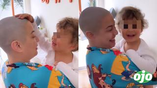 La reacción del hijo de Natalia Salas al verla rapada: “mamá pelona” | VIDEO