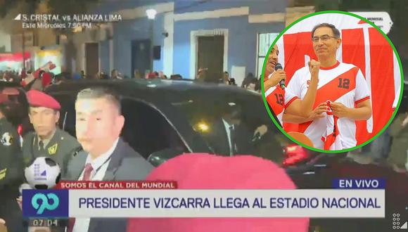 Presidente Martín Vizcarra llega al Estadio Nacional para alentar a la selección 