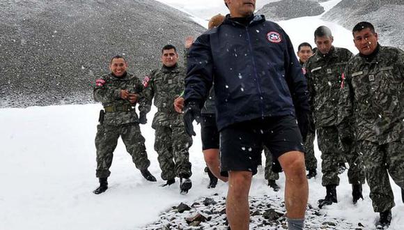Ollanta Humala se paseó en shorts en la Antártida (FOTOS)