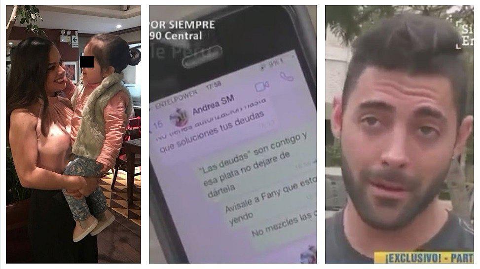 ​Sebastián Lizarzaburu muestra chats en WhatsApp con Andrea San Martín