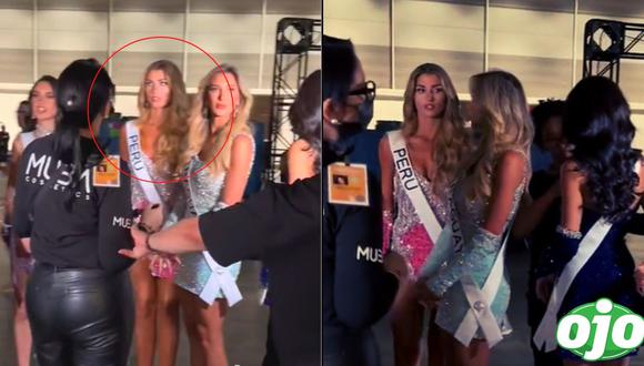 Alessia Rovegno en los minutos previos a la competencia preliminar Miss Universo | Capturas Tiktok Adrian Ruilova