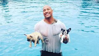 Dwayne Johnson salva de morir ahogado a su cachorro  